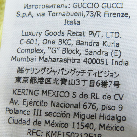 GUCCI Long skirt 697710 Outer material: 54% rayon, Outer material: 27% polyester, Outer material: 2% polyurethane, Part: 100% polyester Yellow black Women L (175/74Y) Used Authentic