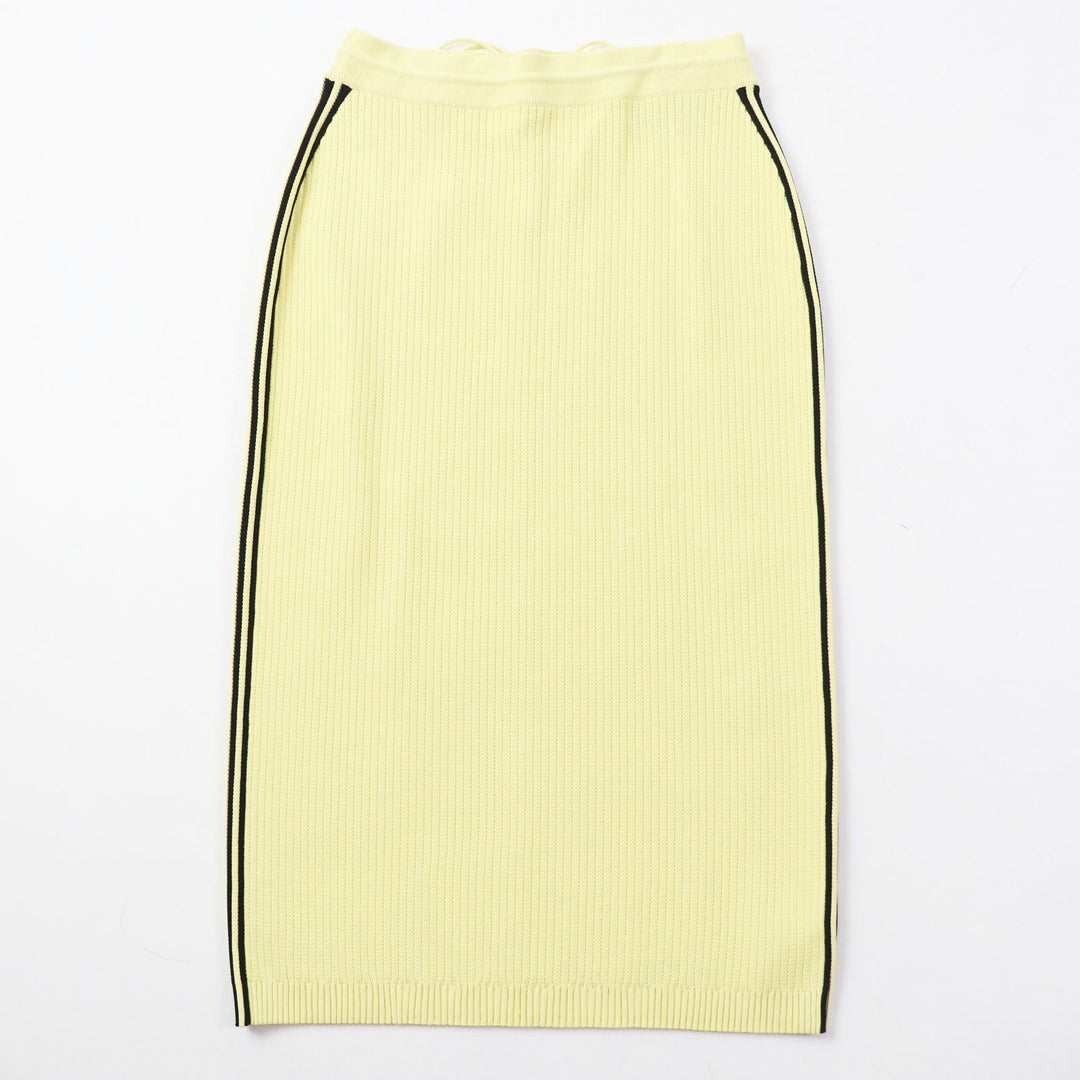 GUCCI Long skirt 697710 Outer material: 54% rayon, Outer material: 27% polyester, Outer material: 2% polyurethane, Part: 100% polyester Yellow black Women L (175/74Y) Used Authentic