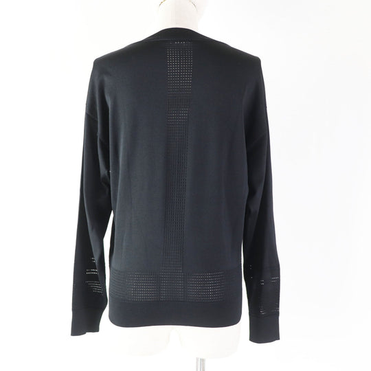 HERMES knit 3E2618D9 Main: 92% silk, Main: 6% nylon, Main: 2% polyurethane black BRIDES de GALA Ceremony Bridle Women 36 Used Authentic