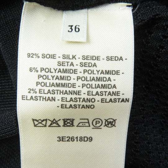 HERMES knit 3E2618D9 Main: 92% silk, Main: 6% nylon, Main: 2% polyurethane black BRIDES de GALA Ceremony Bridle Women 36 Used Authentic