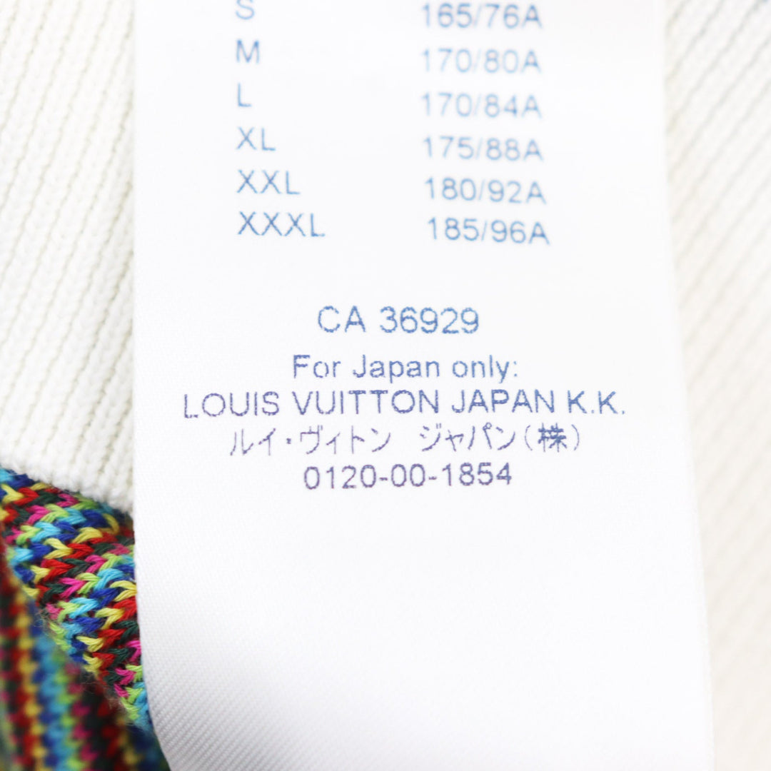 LOUIS VUITTON knit HKN79W Outer material: 97% cotton, Outer material: 2% nylon, Outer material: 1% polyurethane Multicolor All-over Pattern mens S Used Authentic