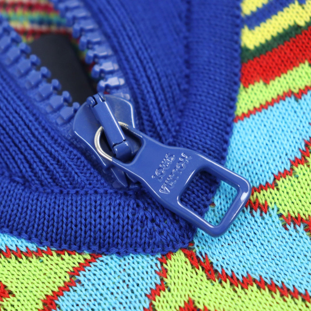 LOUIS VUITTON knit HKN79W Outer material: 97% cotton, Outer material: 2% nylon, Outer material: 1% polyurethane Multicolor All-over Pattern mens S Used Authentic