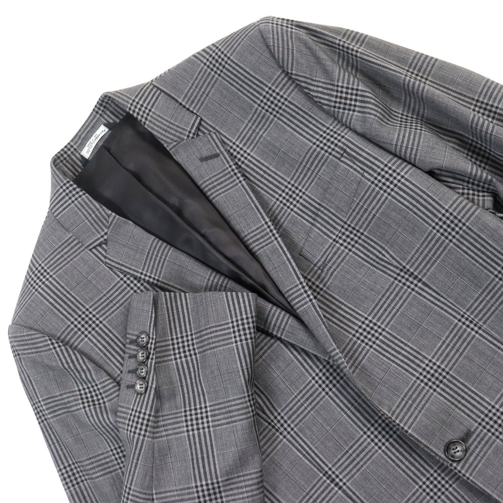 DOLCE&GABBANA tailored jacket G2AY6T Main: 100% virgin wool Grey Check Pattern MARTINI mens 46 Used Authentic