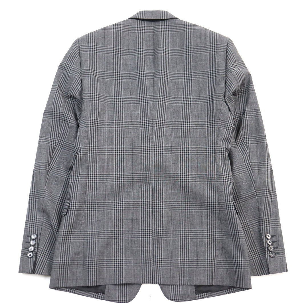 DOLCE&GABBANA tailored jacket G2AY6T Main: 100% virgin wool Grey Check Pattern MARTINI mens 46 Used Authentic
