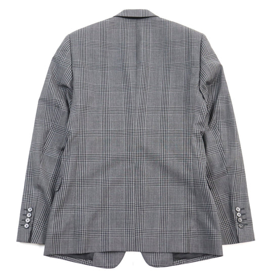DOLCE&GABBANA tailored jacket G2AY6T Main: 100% virgin wool Grey Check Pattern MARTINI mens 46 Used Authentic