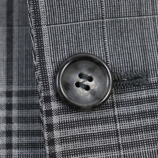 DOLCE&GABBANA tailored jacket G2AY6T Main: 100% virgin wool Grey Check Pattern MARTINI mens 46 Used Authentic