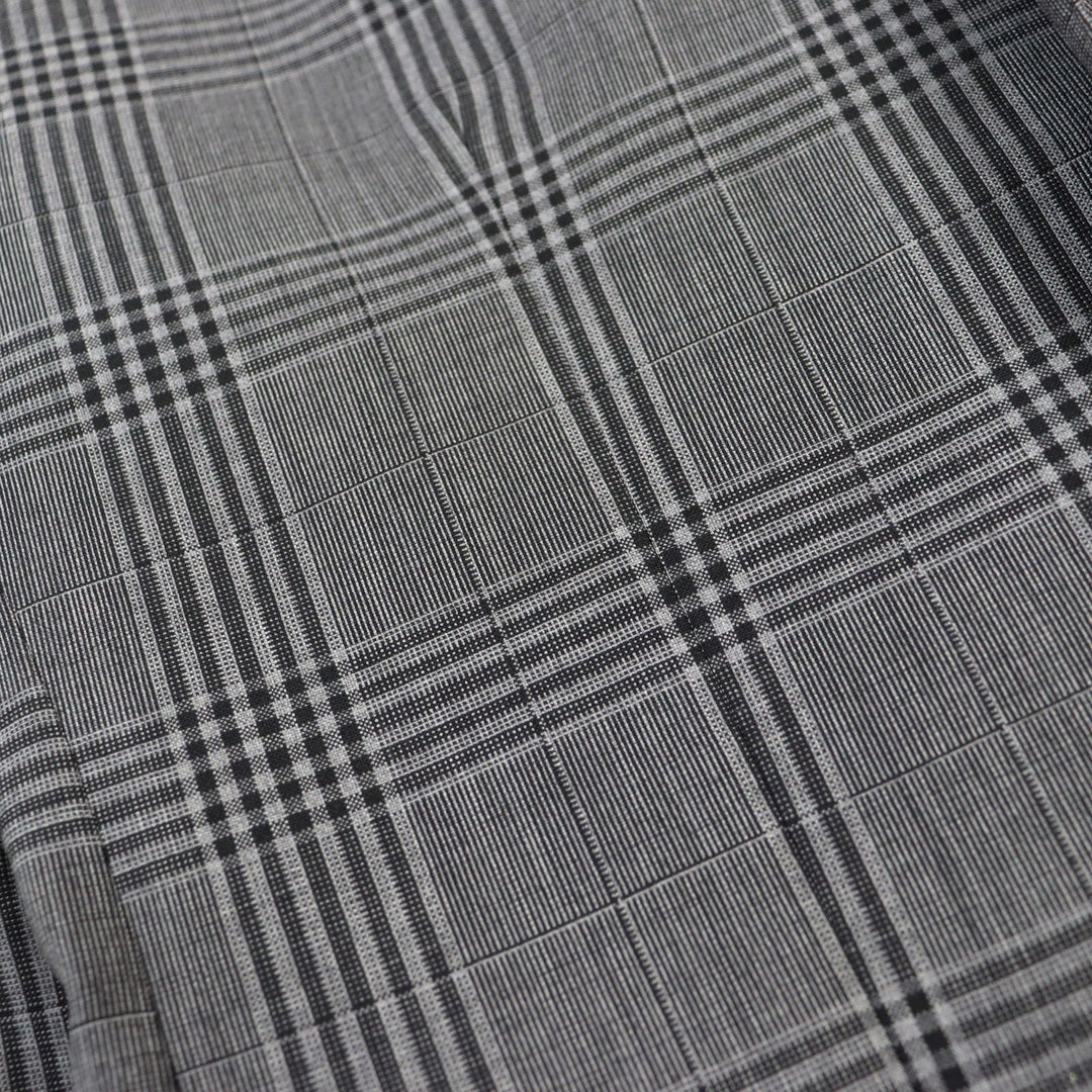 DOLCE&GABBANA tailored jacket G2AY6T Main: 100% virgin wool Grey Check Pattern MARTINI mens 46 Used Authentic