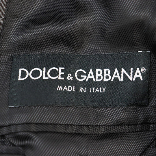 DOLCE&GABBANA tailored jacket G2AY6T Main: 100% virgin wool Grey Check Pattern MARTINI mens 46 Used Authentic