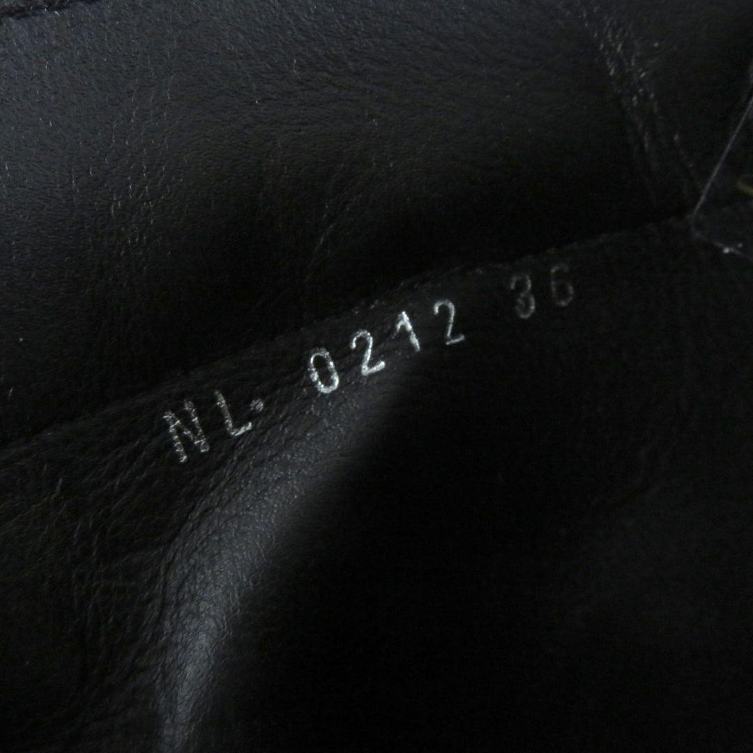 LOUIS VUITTON short boots 1AA0KD Silk, Leather black Moolite Line Women 36 Used Authentic