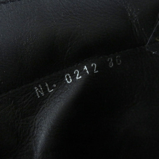 LOUIS VUITTON short boots 1AA0KD Silk, Leather black Moolite Line Women 36 Used Authentic