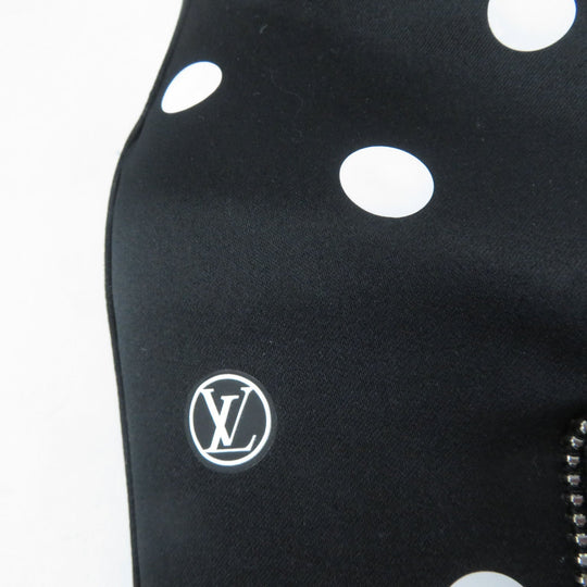 LOUIS VUITTON short boots 1AA0KD Silk, Leather black Moolite Line Women 36 Used Authentic