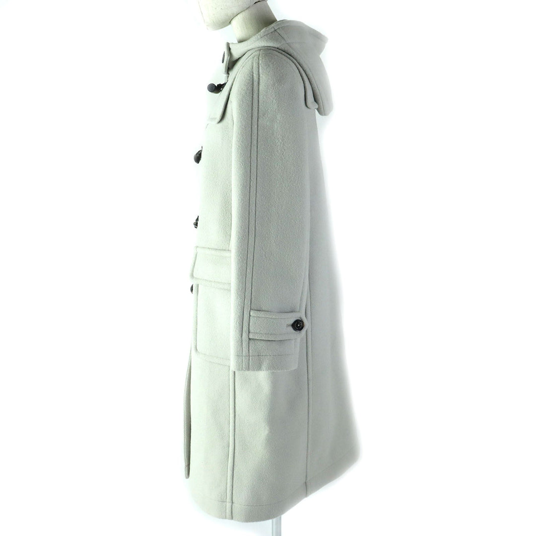 MACKINTOSH PHILOSOPHY Duffel coat Outer: 92% wool, Outer: 8% nylon, Lining: polyester, Leather: artificial leather Light gray type Women 38 Used Authentic