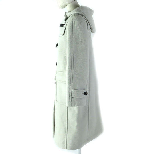 MACKINTOSH PHILOSOPHY Duffel coat Outer: 92% wool, Outer: 8% nylon, Lining: polyester, Leather: artificial leather Light gray type Women 38 Used Authentic