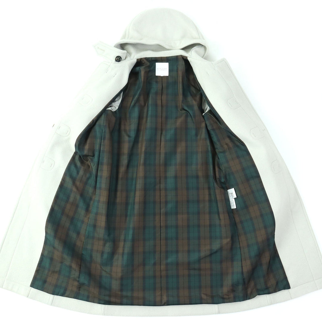 MACKINTOSH PHILOSOPHY Duffel coat Outer: 92% wool, Outer: 8% nylon, Lining: polyester, Leather: artificial leather Light gray type Women 38 Used Authentic