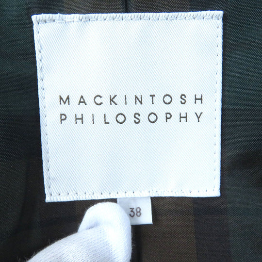 MACKINTOSH PHILOSOPHY Duffel coat Outer: 92% wool, Outer: 8% nylon, Lining: polyester, Leather: artificial leather Light gray type Women 38 Used Authentic