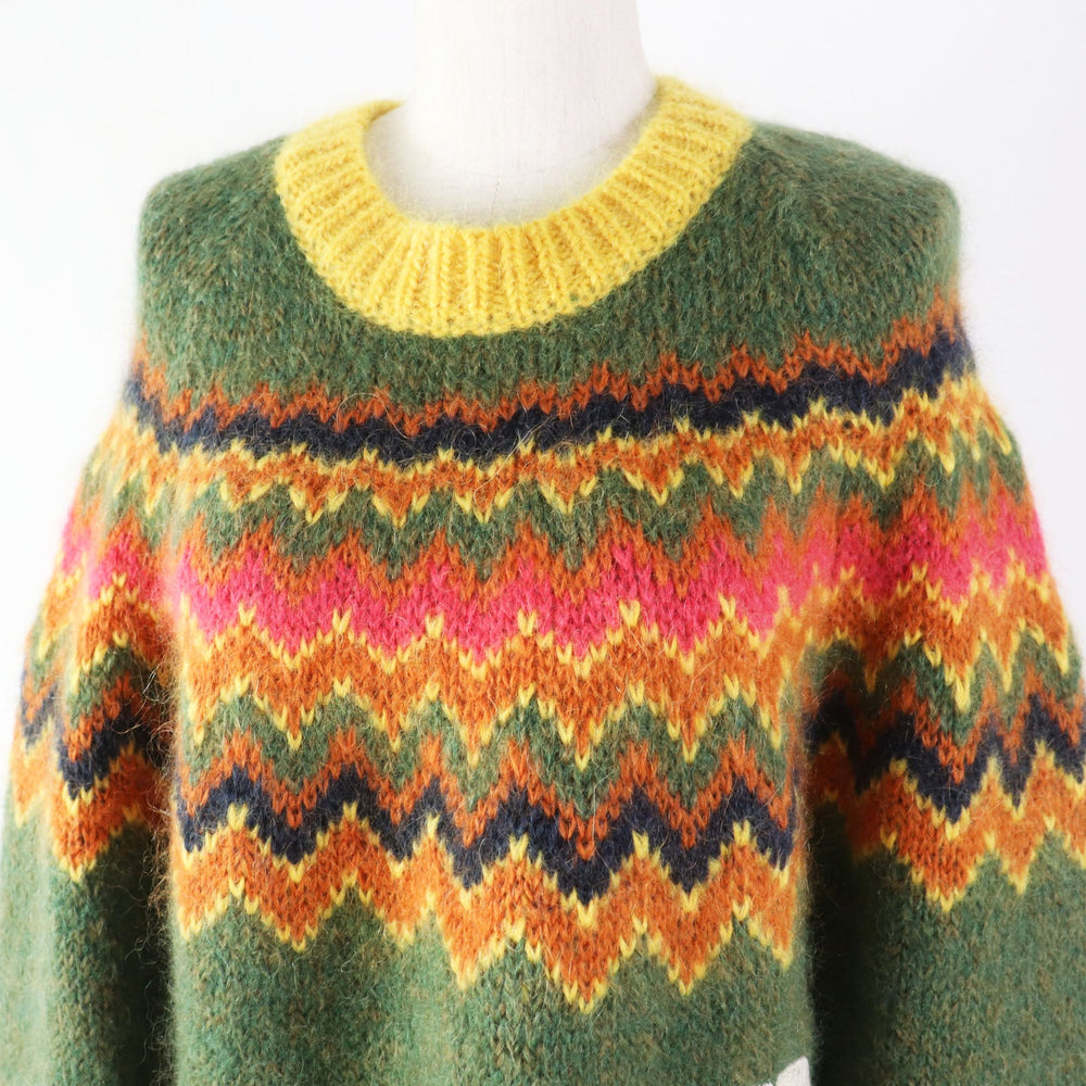 GUCCI knit 671690 Main: 67% mohair, Main: 28% nylon, Main: 5% wool, Part: 50% acrylic, Part: 50% wool Multi Women M (170/92Y) Used Authentic