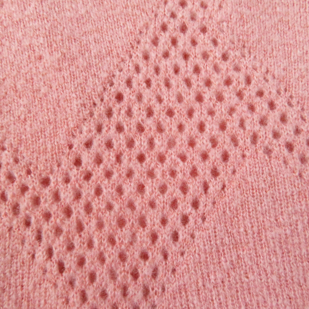 HERMES knit 2H2618DC Main: 63% wool, Main: 27% nylon, Main: 10% cashmere, Rib: 90% silk, 8% nylon, 2% polyurethane pink Women 42 Used Authentic