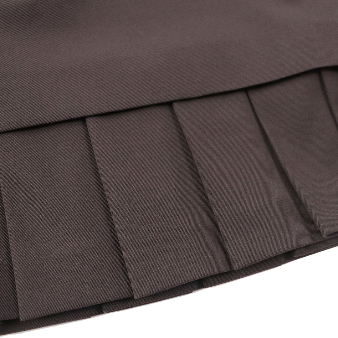 HERMES Tight Skirt Outer: 97% wool, Outer: 3% polyurethane, Lining: 94% silk, Lining: 6% polyurethane Brown Women 42 Used Authentic