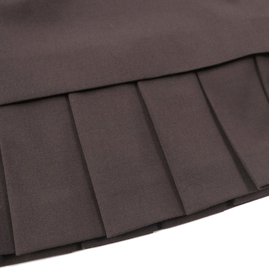 HERMES Tight Skirt Outer: 97% wool, Outer: 3% polyurethane, Lining: 94% silk, Lining: 6% polyurethane Brown Women 42 Used Authentic