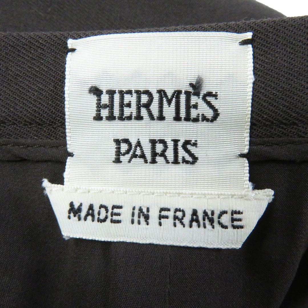HERMES Tight Skirt Outer: 97% wool, Outer: 3% polyurethane, Lining: 94% silk, Lining: 6% polyurethane Brown Women 42 Used Authentic
