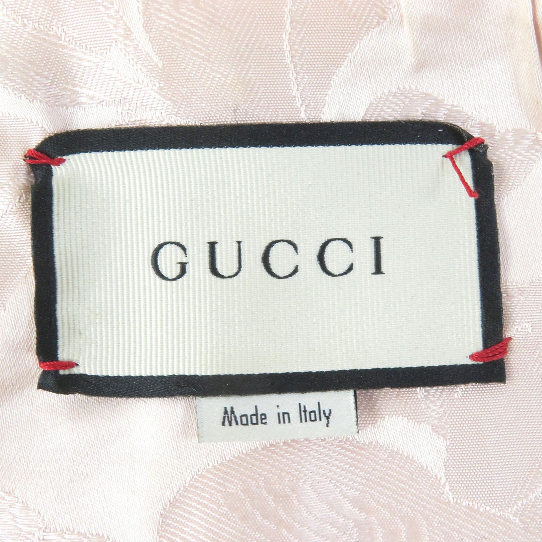 GUCCI Bomber jacket 539488 Main: Cowhide Leather: Sheepskin Lining: 100% Silk Decoration: Brass Beige green red Women 38 Used Authentic