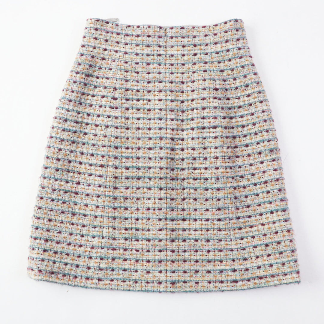 CHANEL Long skirt P59073 Outer: 51% wool, Outer: 18% rayon, Outer: 15% polyamide (nylon), Outer: 5% mohair, Outer: 5% alpaca, Outer: 4% polyester, 2% acrylic, Lining: 100% silk Multi Women 44 Used Authentic