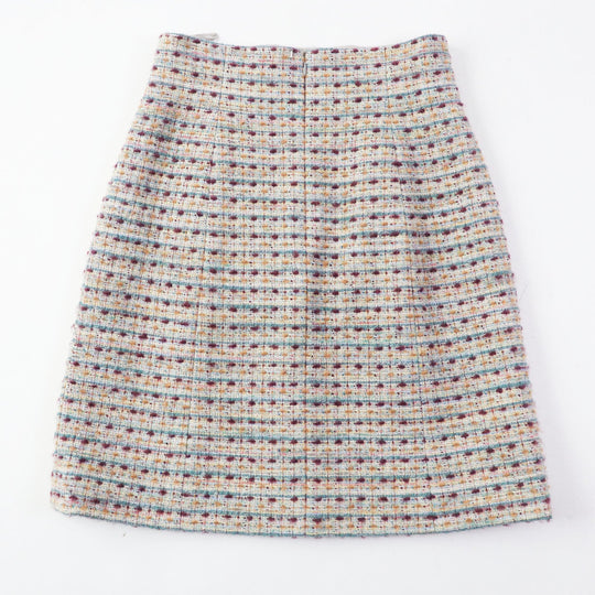 CHANEL Long skirt P59073 Outer: 51% wool, Outer: 18% rayon, Outer: 15% polyamide (nylon), Outer: 5% mohair, Outer: 5% alpaca, Outer: 4% polyester, 2% acrylic, Lining: 100% silk Multi Women 44 Used Authentic