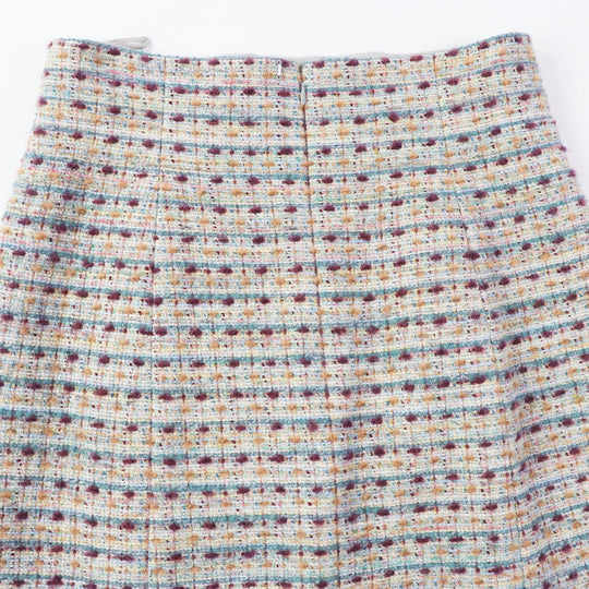 CHANEL Long skirt P59073 Outer: 51% wool, Outer: 18% rayon, Outer: 15% polyamide (nylon), Outer: 5% mohair, Outer: 5% alpaca, Outer: 4% polyester, 2% acrylic, Lining: 100% silk Multi Women 44 Used Authentic