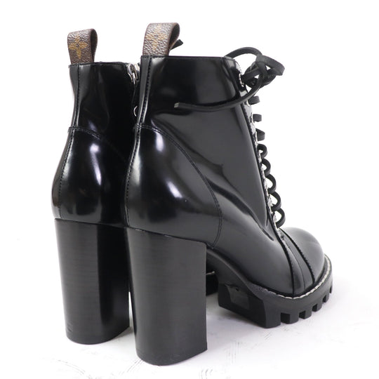 LOUIS VUITTON short boots Main: Patent black Star Trail Line Women 36 Used Authentic