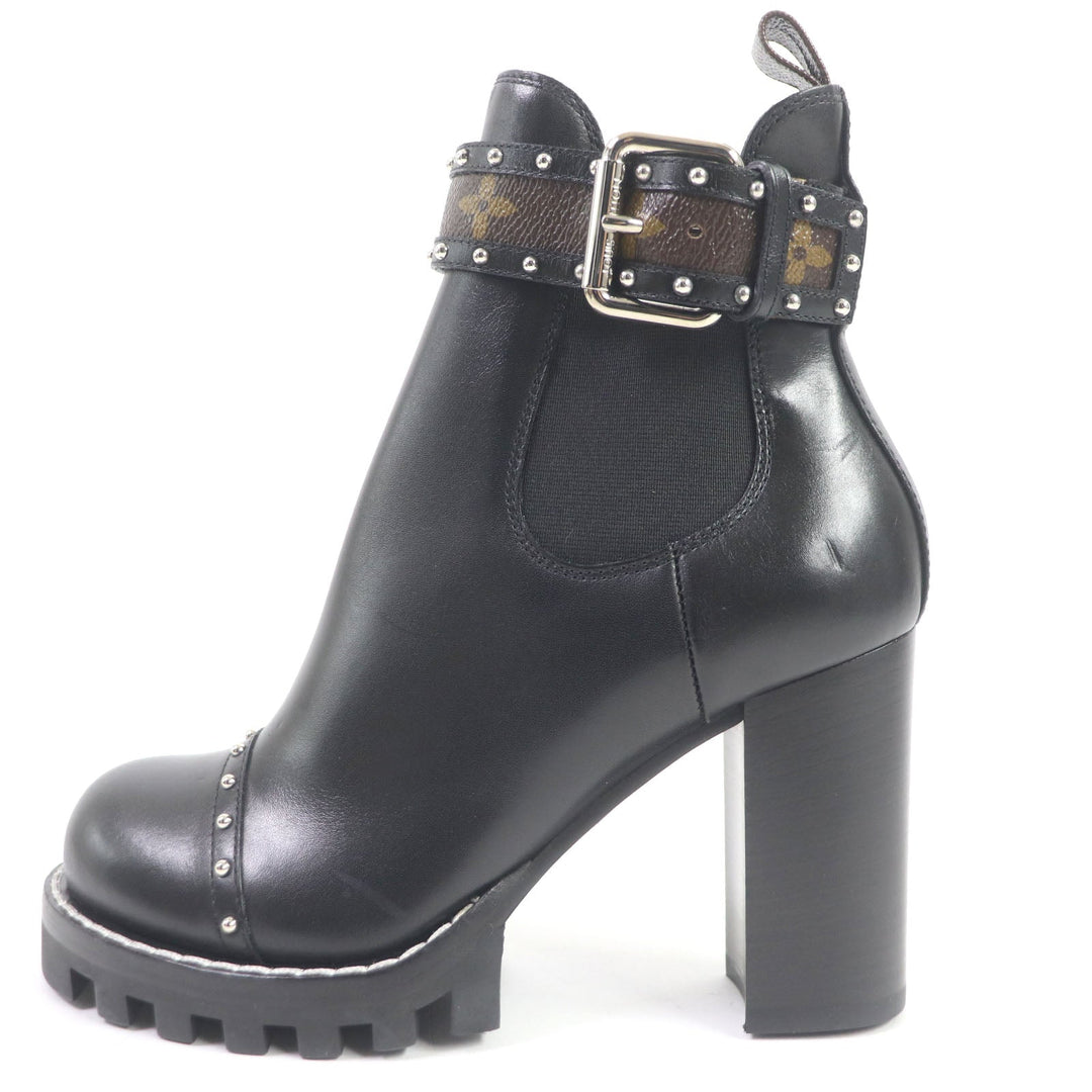 LOUIS VUITTON Ankle boots Main: Leather black Star trail line Women 36 Used Authentic