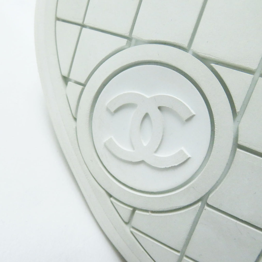CHANEL High cut sneakers 20P G35960 Main: Canvas, Main: Rubber White black Graffiti Mid Cut Women 35 Used Authentic