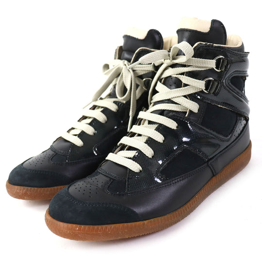 Maison Margiela High cut sneakers Main: suede, Main: leather black Women 38 Used Authentic