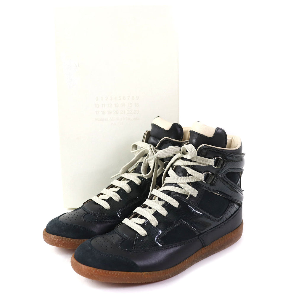 Maison Margiela High cut sneakers Main: suede, Main: leather black Women 38 Used Authentic
