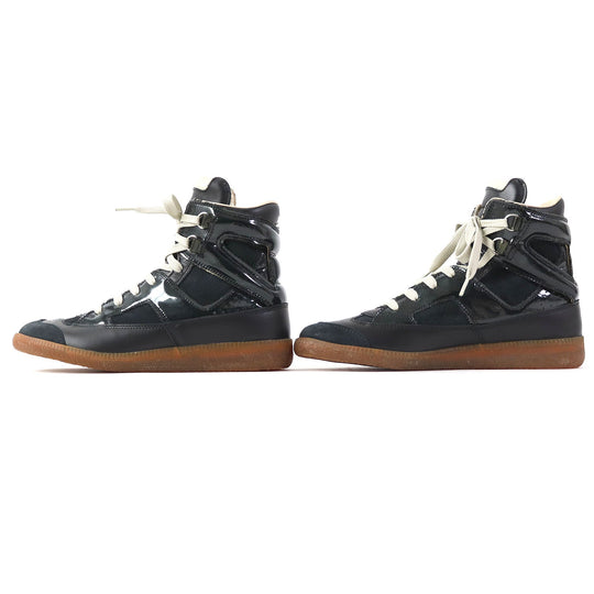 Maison Margiela High cut sneakers Main: suede, Main: leather black Women 38 Used Authentic