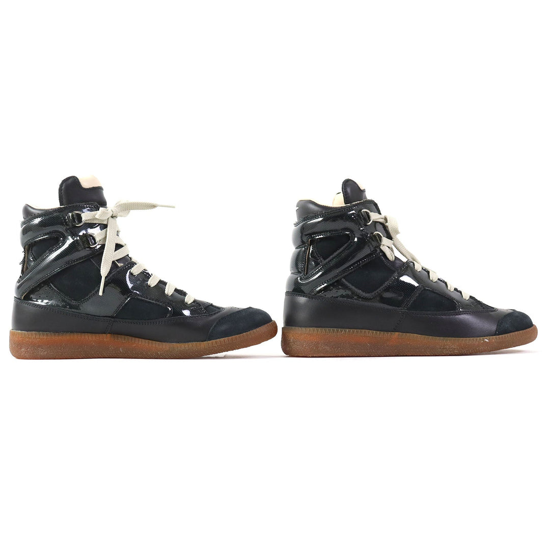 Maison Margiela High cut sneakers Main: suede, Main: leather black Women 38 Used Authentic