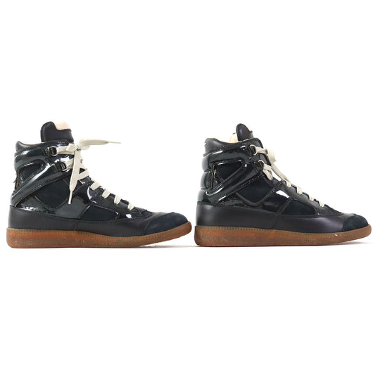 Maison Margiela High cut sneakers Main: suede, Main: leather black Women 38 Used Authentic