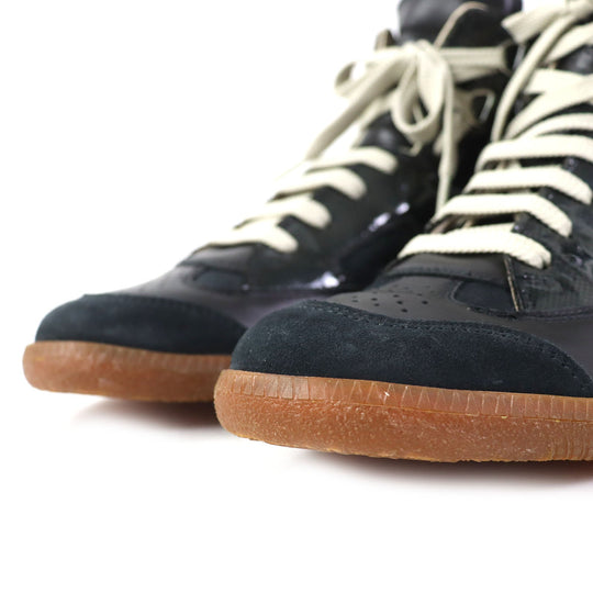 Maison Margiela High cut sneakers Main: suede, Main: leather black Women 38 Used Authentic