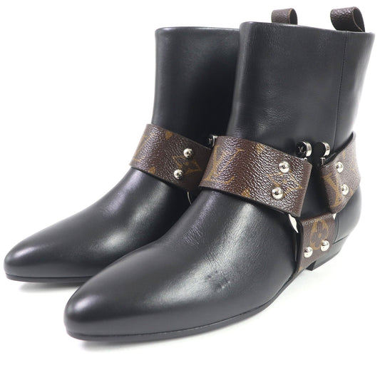 LOUIS VUITTON Ankle boots Main: Leather black Rhapsody line Women 36 Used Authentic