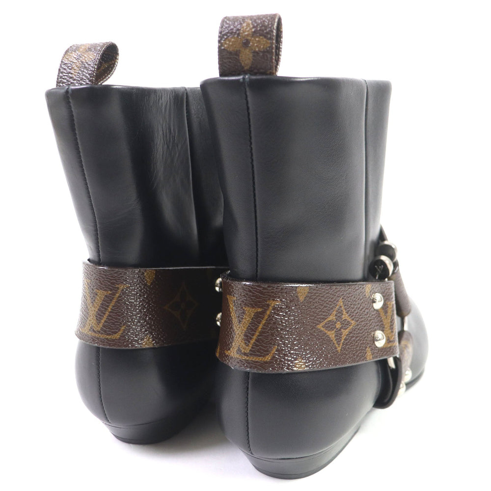 LOUIS VUITTON Ankle boots Main: Leather black Rhapsody line Women 36 Used Authentic