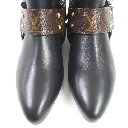LOUIS VUITTON Ankle boots Main: Leather black Rhapsody line Women 36 Used Authentic