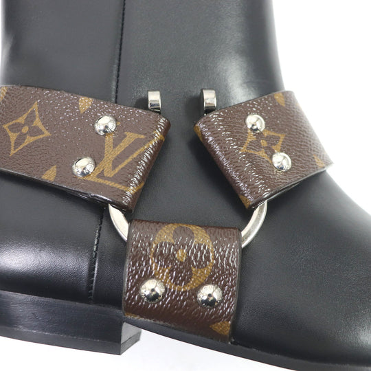 LOUIS VUITTON Ankle boots Main: Leather black Rhapsody line Women 36 Used Authentic