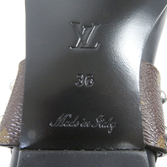 LOUIS VUITTON Ankle boots Main: Leather black Rhapsody line Women 36 Used Authentic