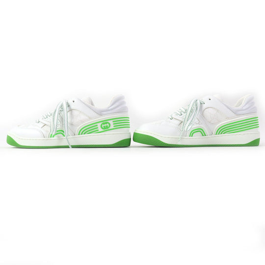GUCCI Low cut sneakers 700290 PVC, Leather White green Women 35 Used Authentic