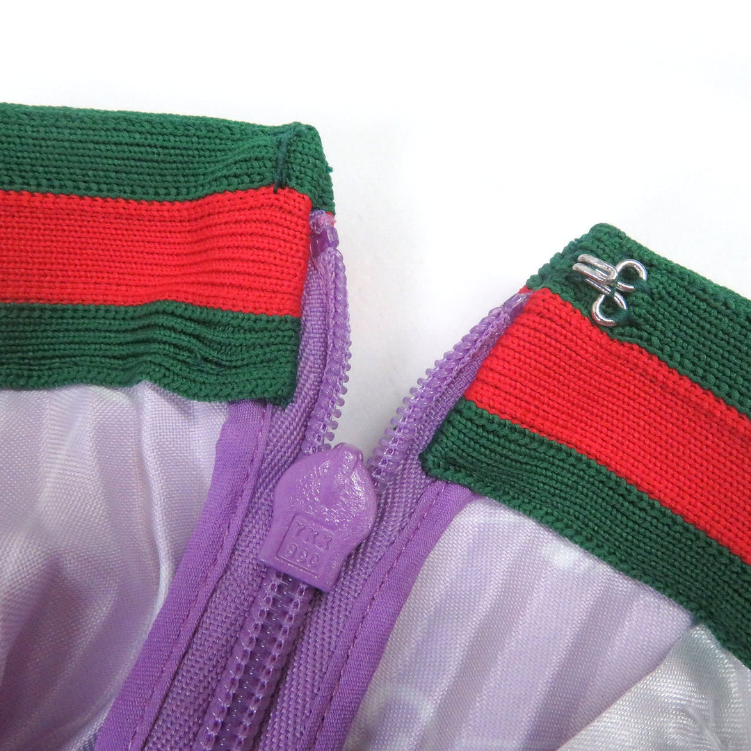 GUCCI Pleated skirt 696770 Main: 100% polyester, Part: 100% nylon purple Women 42 Used Authentic