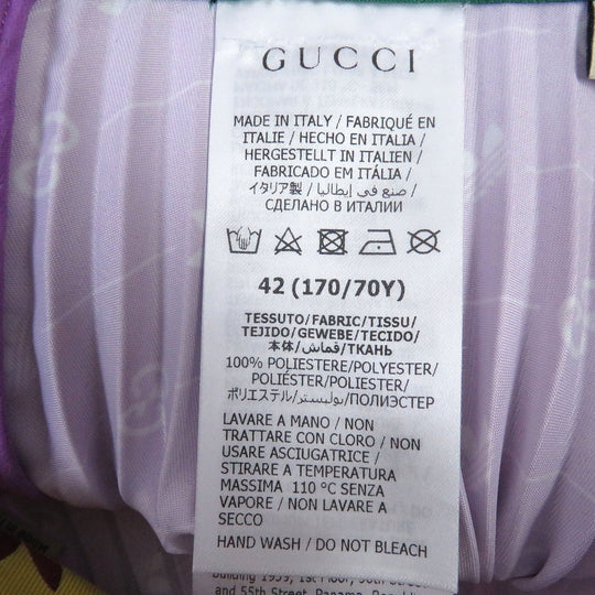 GUCCI Pleated skirt 696770 Main: 100% polyester, Part: 100% nylon purple Women 42 Used Authentic