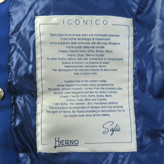 Herno Down jacket PI0046DIC Outer: 100% nylon, Lining: 100% nylon, Filling: 90% down, Filling: 10% feather, Part: 60% cotton Navy Women 40 Used Authentic