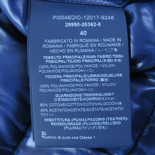 Herno Down jacket PI0046DIC Outer: 100% nylon, Lining: 100% nylon, Filling: 90% down, Filling: 10% feather, Part: 60% cotton Navy Women 40 Used Authentic