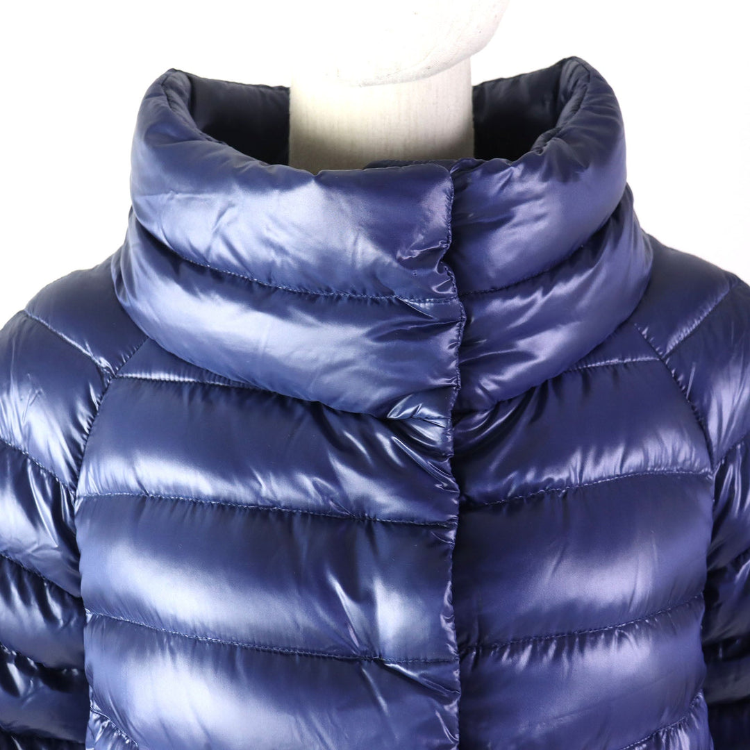 Herno Down jacket PI0046DIC Outer: 100% nylon, Lining: 100% nylon, Filling: 90% down, Filling: 10% feather, Part: 60% cotton Navy Women 40 Used Authentic