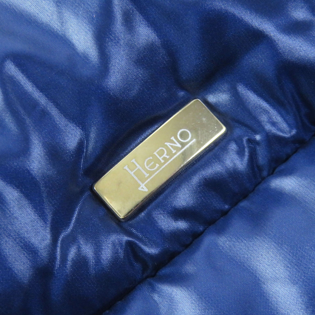 Herno Down jacket PI0046DIC Outer: 100% nylon, Lining: 100% nylon, Filling: 90% down, Filling: 10% feather, Part: 60% cotton Navy Women 40 Used Authentic