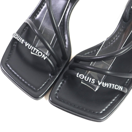 LOUIS VUITTON Sandals Main: Leather black Women 35 1/2 Used Authentic